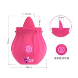  Máy rung lưỡi liếm đầu hoa hồng dùng sạc 12 chế độ 