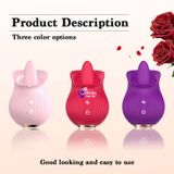  Máy rung lưỡi liếm điểm G đầu hoa hồng  màu đỏ cao cấp 12 chế độ 