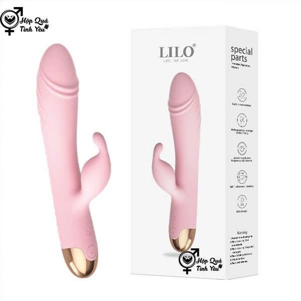  Sextoy cầm tay mini rung ngoáy đầu dương vật và tai thỏ 