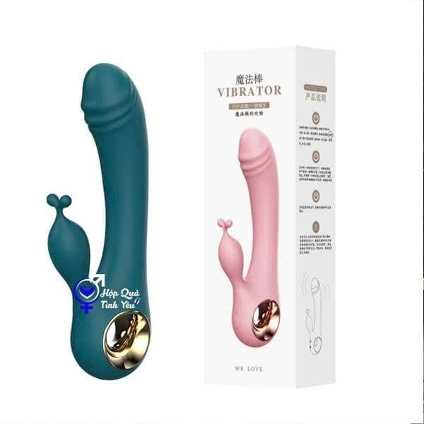  Sextoy dương vật giả silicon rung ngoáy âm đạo 10 chế độ 