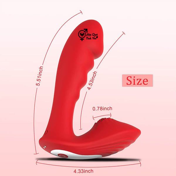 Sextoy máy rung 2 đầu hình dương vật dùng sạc 10 tần số 