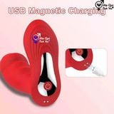  Sextoy máy rung 2 đầu hình dương vật dùng sạc 10 tần số 