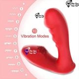  Sextoy máy rung 2 đầu hình dương vật dùng sạc 10 tần số 