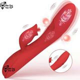  Sextoy máy rung ngoáy 2 đầu kèm lưỡi liếm cao cấp 