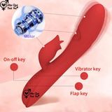  Sextoy máy rung ngoáy 2 đầu kèm lưỡi liếm cao cấp 