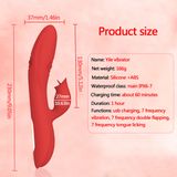  Sextoy máy rung ngoáy 2 đầu kèm lưỡi liếm cao cấp 