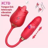  Trứng rung âm đạo điểm G 2 đầu có lưỡi 10 chế độ cao cấp 