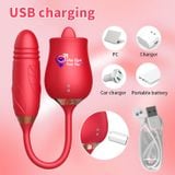  Trứng rung âm đạo điểm G 2 đầu có lưỡi 10 chế độ cao cấp 