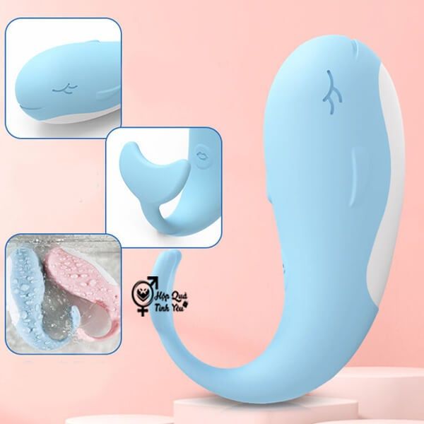  Trứng Rung Cá Voi Điều Khiển Từ Xa Có Nhiệt 10 Chế Độ Rung 