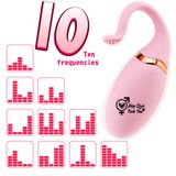  Trứng rung cá voi đuôi rung điểm G điều khiển từ xa 10 chế độ 