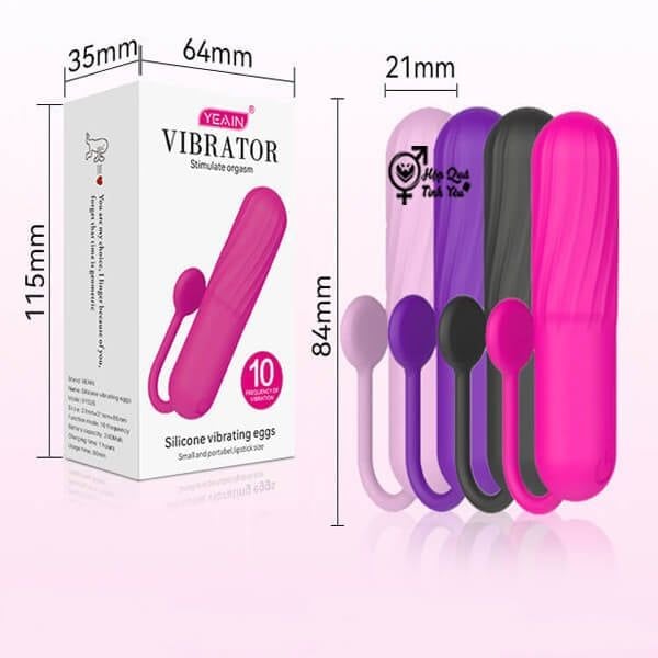  Trứng rung cầm tay silicon mini massager 10 chế độ Vibration 