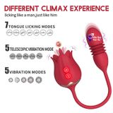  Trứng rung hoa hồng 2 đầu lưỡi liếm âm đạo 7 chế độ 