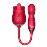 Trứng rung hoa hồng đuôi ngón tay 2 đầu sử dụng âm đạo điểm G 