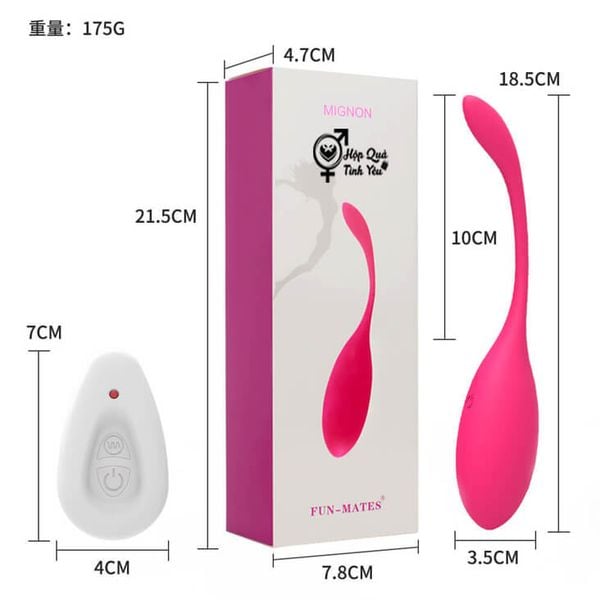 Trứng rung Levett tích điện điều khiển từ xa bằng remote 