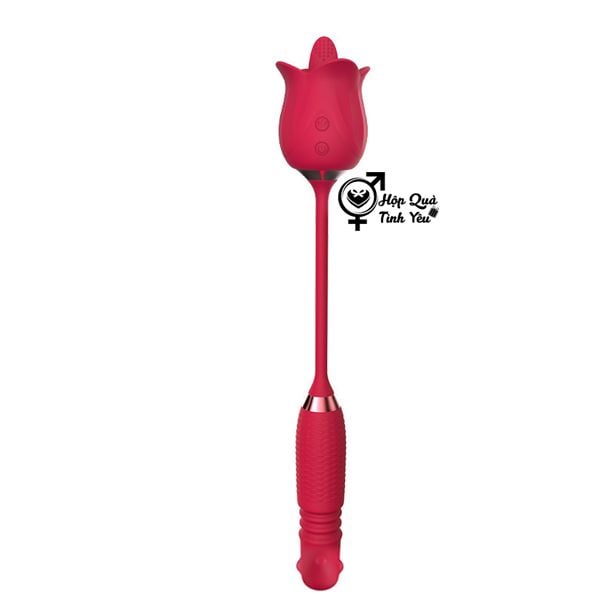  Trứng rung tình yêu 2 đầu rung thụt xoay bi cao cấp 