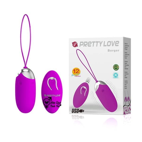  Trứng rung tình yêu Berger cao cấp điều khiển từ xa không dây 