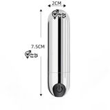  Trứng rung tình yêu inox mini rung 10 chế độ hình viên đạn 