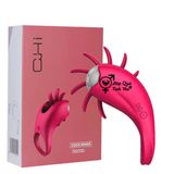  Vòng đeo dương vật massage kết hợp lưỡi liếm G-spot rung 10 chế độ 
