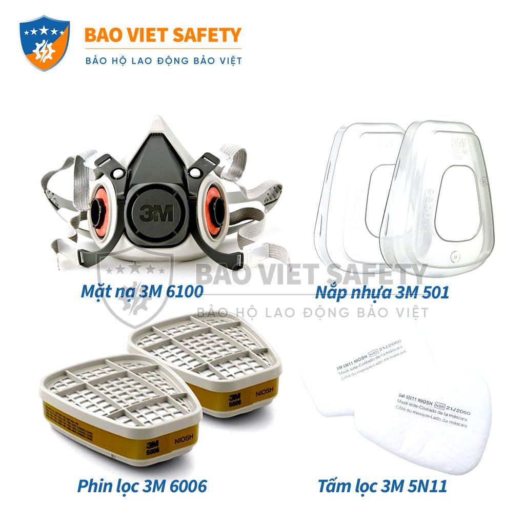 Mặt nạ bảo hộ 3M 6100 - 6200