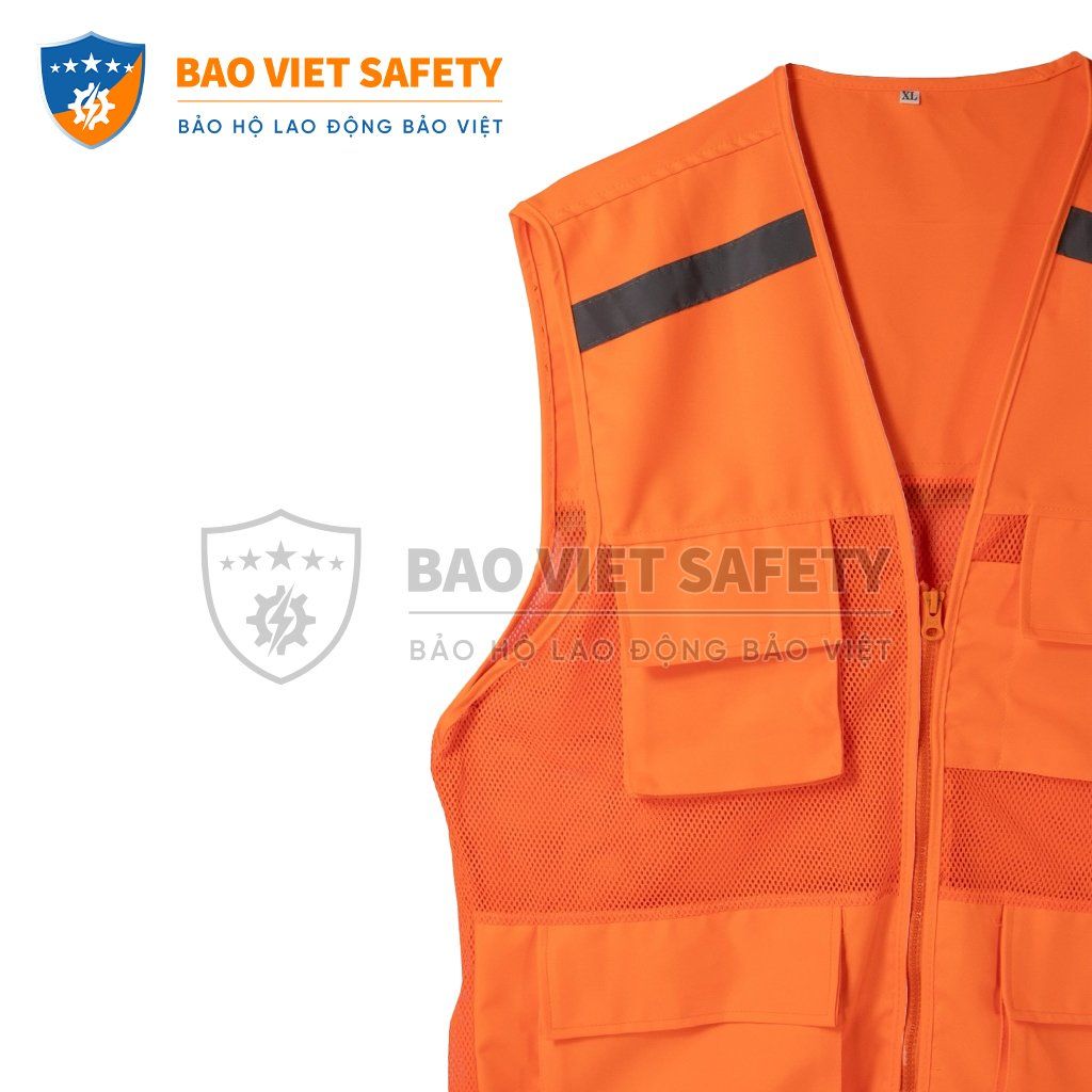 Áo ghile phản quang 4 túi