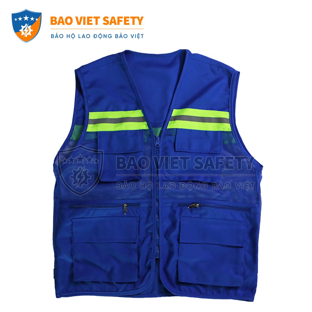 Áo ghile phản quang 6 túi