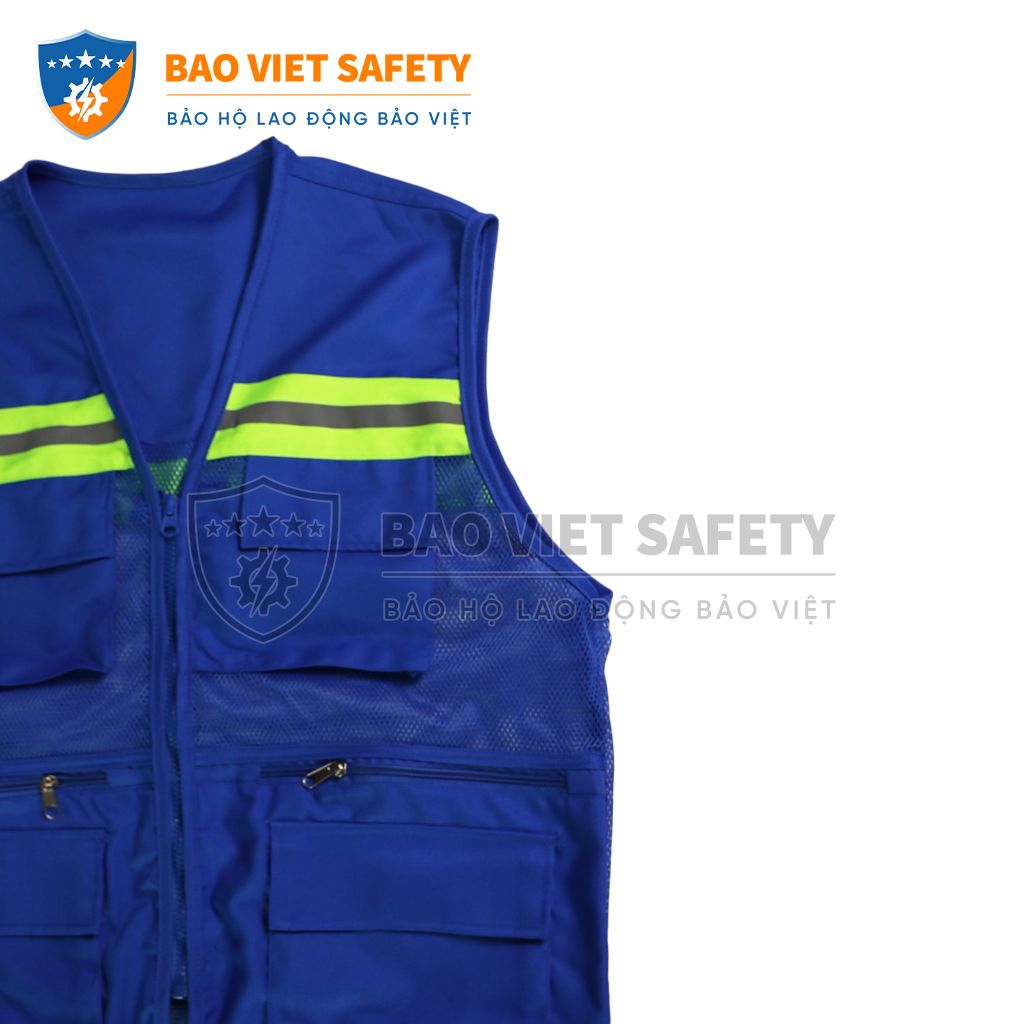 Áo ghile phản quang 6 túi
