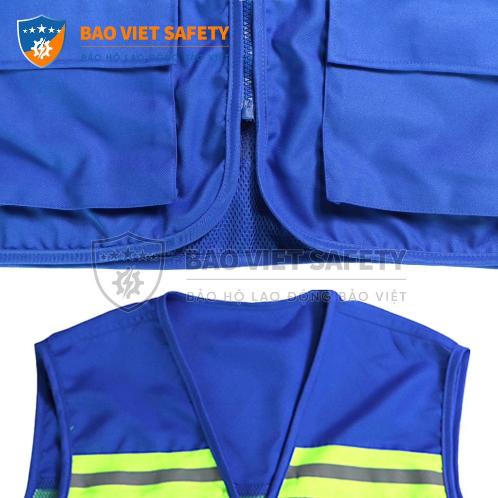 Áo ghile phản quang 6 túi