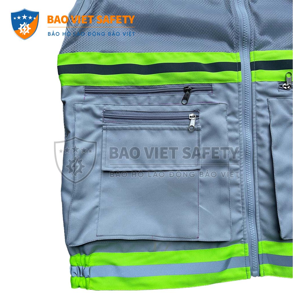 Áo ghile phản quang kỹ thuật 02