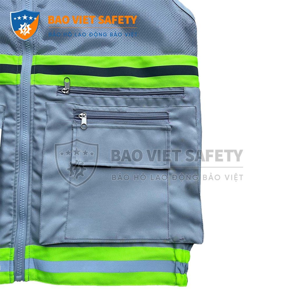 Áo ghile phản quang kỹ thuật 02
