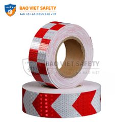 Decal phản quang mũi tên đỏ trắng