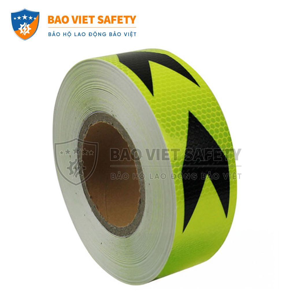 Decal phản quang mũi tên xanh đen