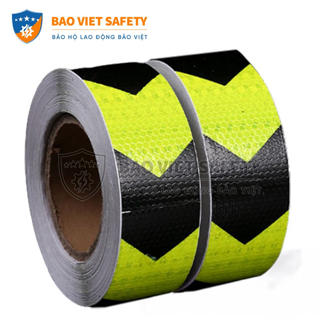 Decal phản quang mũi tên xanh đen
