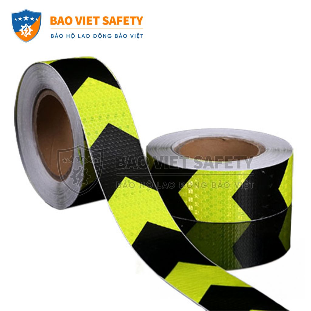 Decal phản quang mũi tên xanh đen