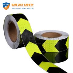 Decal phản quang mũi tên xanh đen