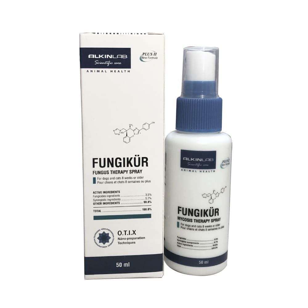  Xịt trị viêm da, nấm da cho Chó Mèo Alkin Fungikur 50ml 