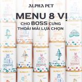  Pate cho Chó Mèo ALPHA PET 8 vị lon 400g 