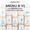 Pate cho Chó Mèo ALPHA PET 8 vị lon 400g 