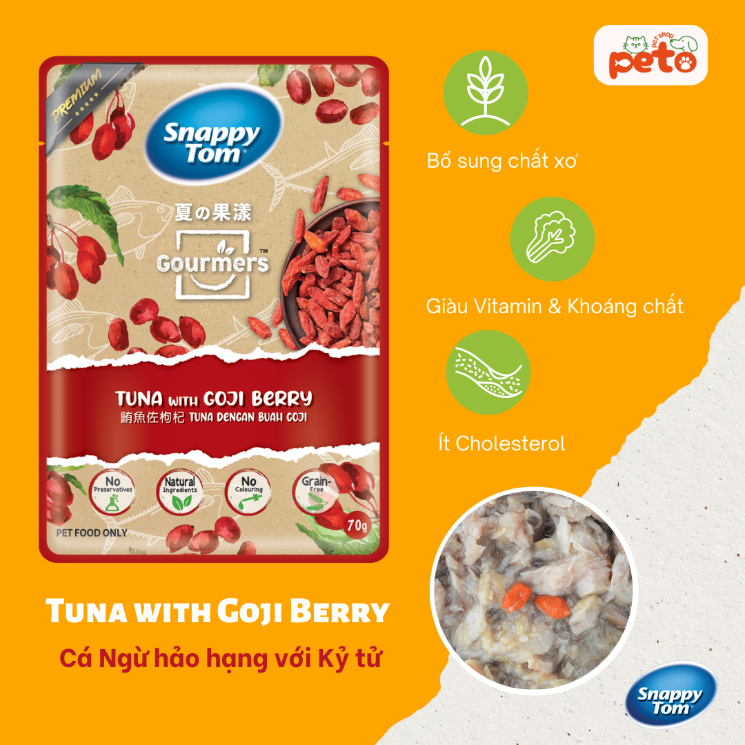  Pate Cho Mèo Snappy Tom Cá Ngừ Mix Trái Cây 70g 