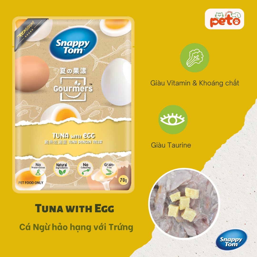  Pate Cho Mèo Snappy Tom Cá Ngừ Mix Trái Cây 70g 