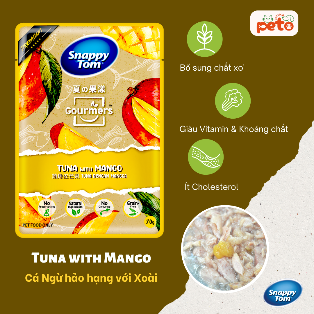  Pate Cho Mèo Snappy Tom Cá Ngừ Mix Trái Cây 70g 