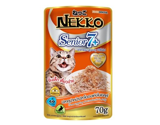  Pate Nekko Senior cho Mèo Lớn Hơn 7 Tuổi gói 70g 