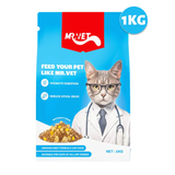  Thức Ăn Hạt Cho Mèo mọi độ tuổi Mr.Vet T1, T2, T3 Urinary túi seal 1kg giúp Mèo ăn ngon, khỏe mạnh 