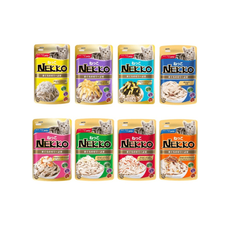  Pate Mèo Hơn 6 Tháng Tuổi Dạng Thạch Nekko Jelly Mix Cá Ngừ 70g 
