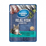 Combo 12 Gói Pate Cho Mèo Snappy Tom Real Fish & Real Meat 85g 