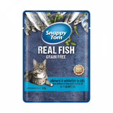  Combo 12 Gói Pate Cho Mèo Snappy Tom Real Fish & Real Meat 85g 