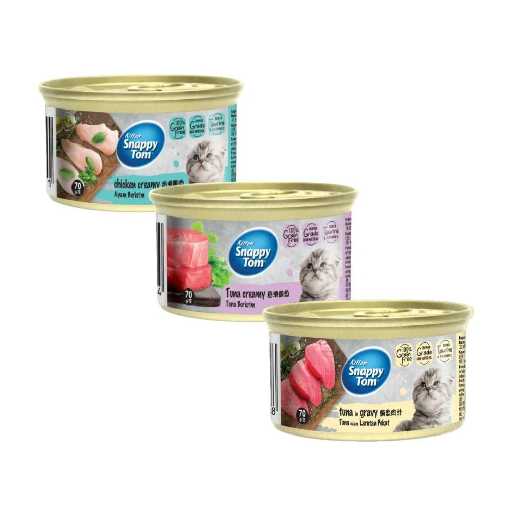  Pate Cho Mèo Con Snappy Tom Premium Kitten Lon 70g 