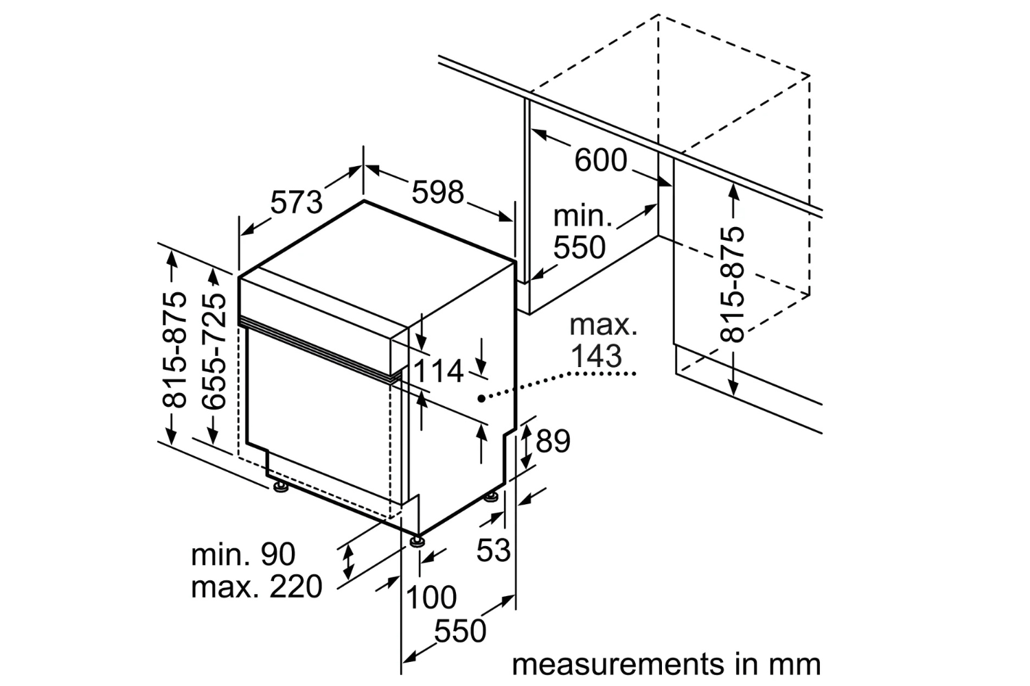 Máy Rửa Bát Âm Bán Phần Bosch SMI4ECS14E Series 4