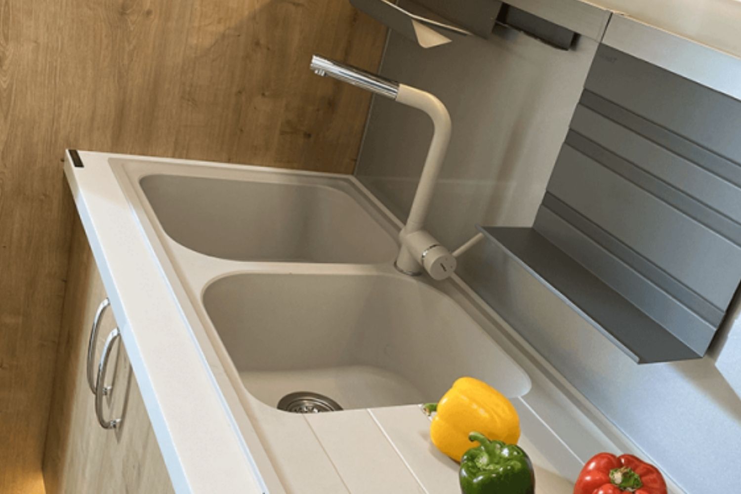 Chậu Rửa Bát 2 Hố Bằng Đá Granstone Hafele HS18-GED2R80 (570.35.460) | Màu Kem