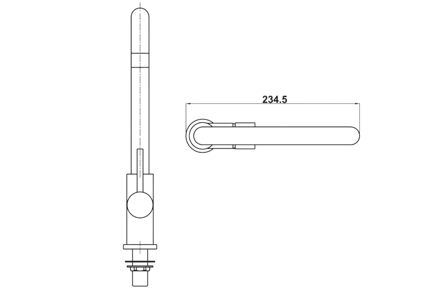 Vòi Rửa Chén1 Đường Nước Lạnh Hafele HT21-CC1F245U (577.55.260) | Đồng Thau Mạ Chrome