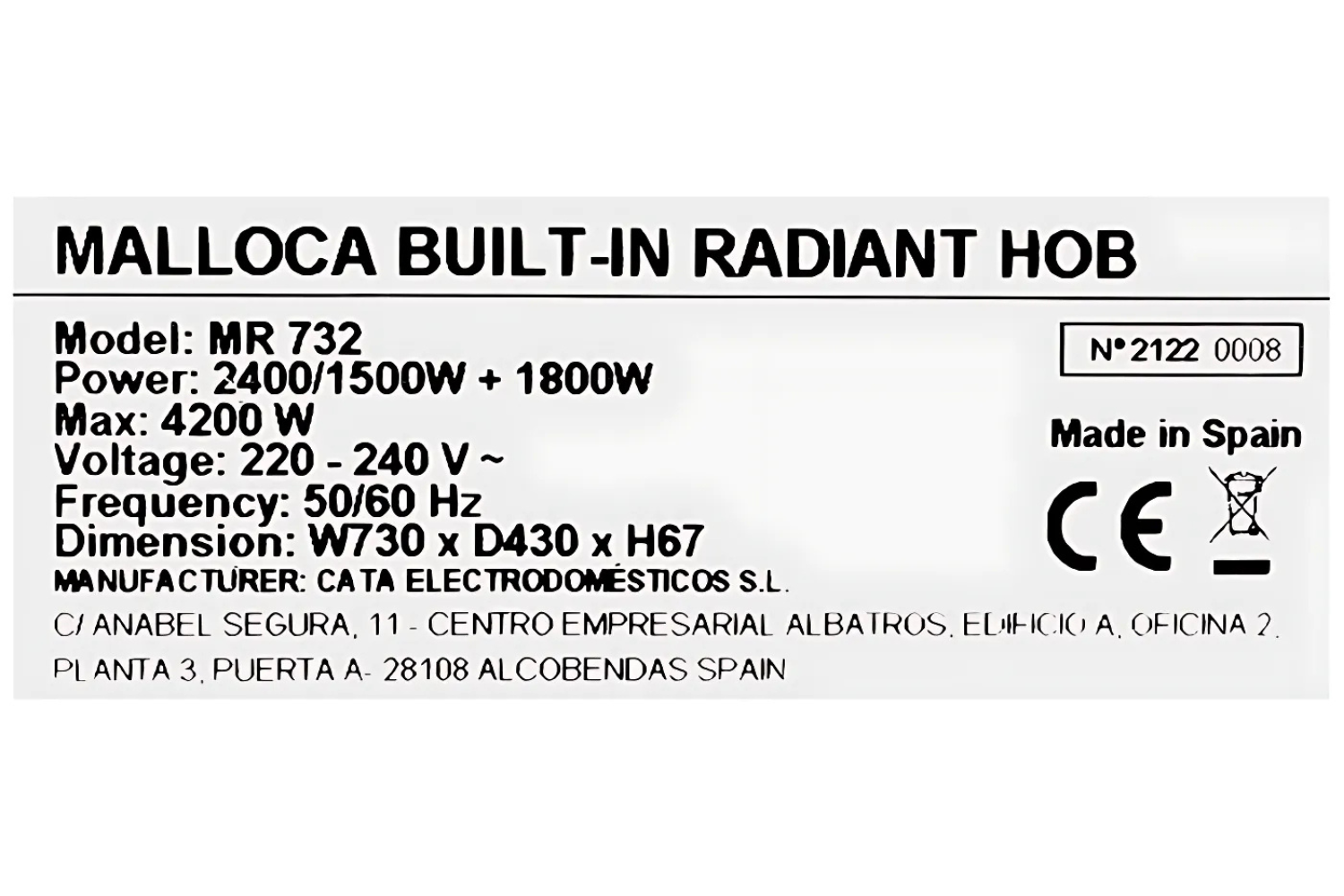 Bếp từ Hafele HC-I6030B